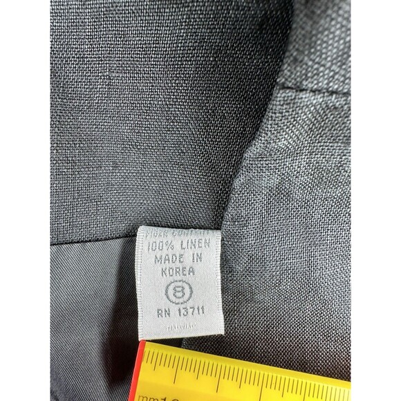 Vintage Lord N Taylor Women’s Black  100% Linen Vest with Asian Accents size 8 - Picture 8 of 9